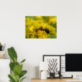 Tiny Ant op Goldenrod Poster (Thuiskantoor)