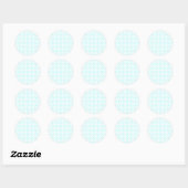 Tiny Aqua Stippen Ronde Sticker (Vel)