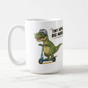 Tiny Arms. Grote energie. Dino op wielen! Koffiemok