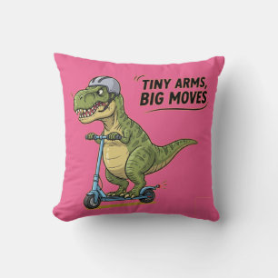 Tiny Arms. Grote energie. Dino op wielen! Kussen