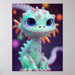 Tiny Baby Dragon Poster