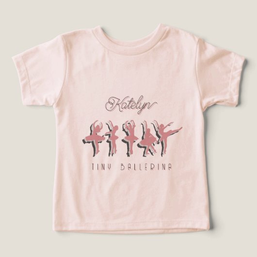 Tiny Ballerina Dancing Ballet Gepersonaliseerd (Design voorkant)