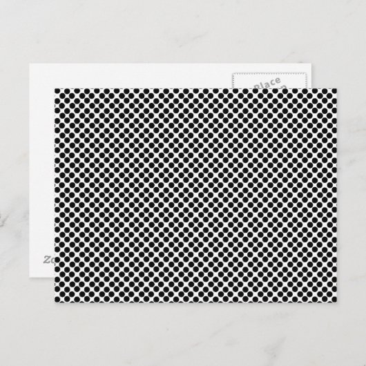 Tiny Black Polka Dot Pattern Briefkaart (Voorkant / Achterkant)
