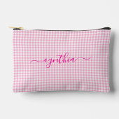 Tiny Bleke Roze Gingham Signature Etui (Voorkant)