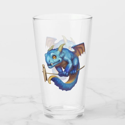 Tiny Blue Dragon Glas (Achterkant)