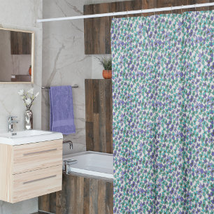 Tiny Blue & Green Flowers Douche rideau