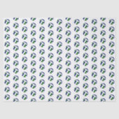tiny blue green volleyballs pattern tissuepapier (Voorkant)