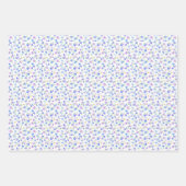 Tiny Blue & Purple Flowers op wit Inpakpapier Vel (Voorkant)