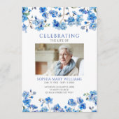 Tiny Blue Wildflowers Funeral Order of Service Programma (Voorkant)
