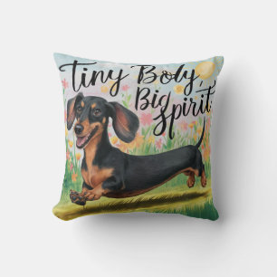 Tiny body teckel, grote geest kussen