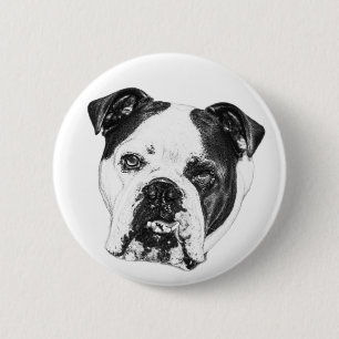 Tiny Bulldog Cheer Pin Ronde Button 5,7 Cm