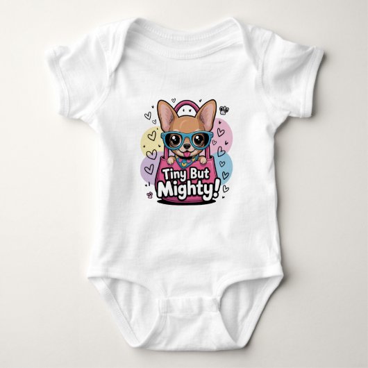 Tiny but Mighty Chihuahua  Keychains & Lanyards Romper (Voorkant)