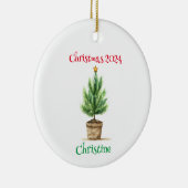 Tiny Christmas Tree gepersonaliseerd Ornament (Rechts)