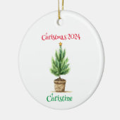 Tiny Christmas Tree gepersonaliseerd Ornament (Links)