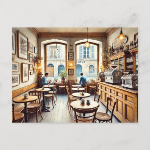 Tiny Coffeeshop in Genève Zwitserland Briefkaart