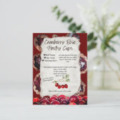 Tiny Cranberry Pastry Appetizers Briefkaart (Staand voorkant)