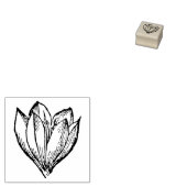 Tiny Crocus Flower Floral Garden Blossom Rubberstempel (Gestempeld)