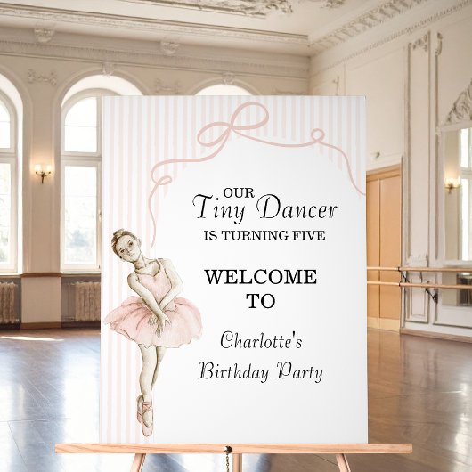Tiny Dancer Ballerina Pink Girls Birthday