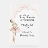 Tiny Dancer Ballerine Anniversaire Fille Rose (Recto)
