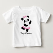 Tiny Dancer Dancing Panda Ballerina T-Shirt (Voorkant)