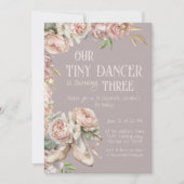 Tiny Dancer Paarse Ballerina Verjaardag Kaart (Voorkant)