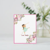 Tiny Dancer | Pink Floral Ballet Birthday Party (Staand voorkant)