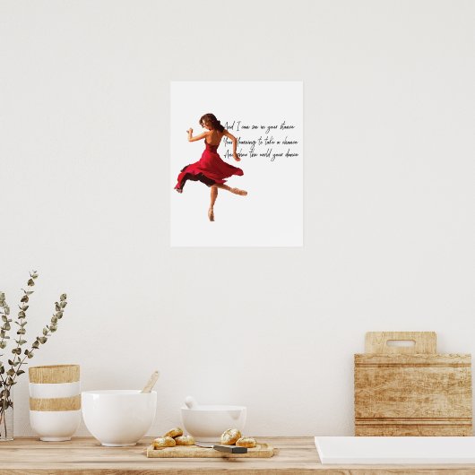 Tiny Dancer Series Red Poster (Keuken)