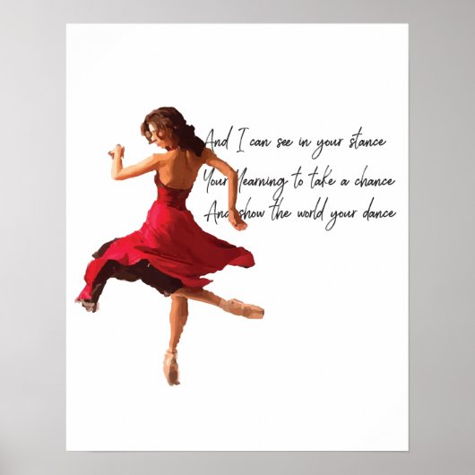 Tiny Dancer Series Red Poster (Voorkant)