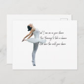 Tiny Dancer Series White Briefkaart (Voorkant / Achterkant)