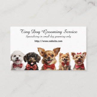 Tiny Dog Grooming Service Visitekaartje