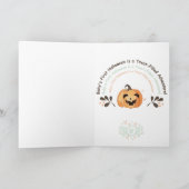 Tiny Fangs Halloween Gevouwen Wenskaart Kaart (Binnen)