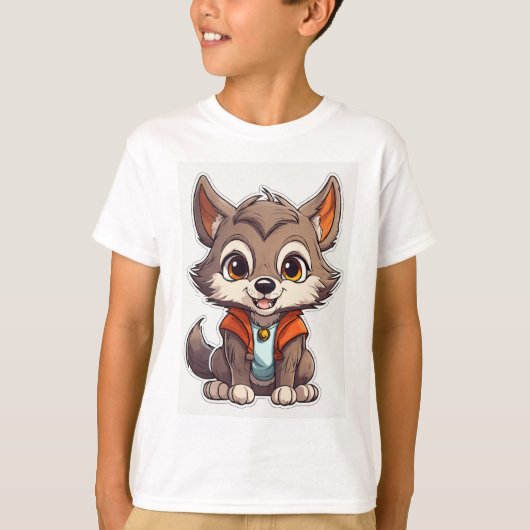 "Tiny Fangs: Schattig weerwolf T-shirt" T-shirt (Voorkant)