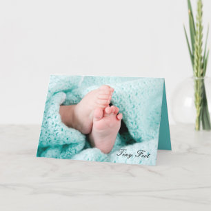 Tiny Feet - Geboorte in de familie nieuwe baby gro Kaart