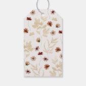Tiny Floral Blooms Weddenschap Cadeaulabel (Achterkant)