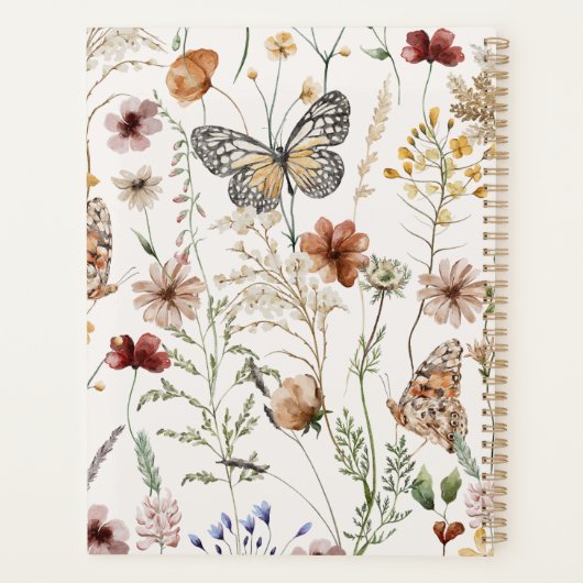 Tiny Floral Blooms Wedding Planner (Achterkant)