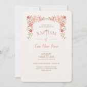 Tiny Florals Baptisme Uitnodiging (Voorkant)