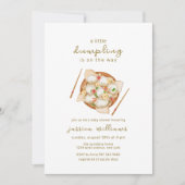 Tiny Flower Bao Dumpling Baby Shower Kaart (Voorkant)