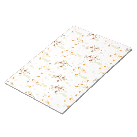 Tiny Flower Branch Pattern Notitieblok (Schuin)