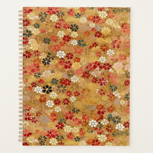 Tiny Flowers Chiyogami Planner (Voorkant)
