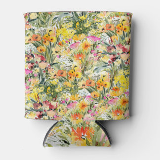 Tiny Flowers Field: heldere Waterverf. Blikjeskoeler