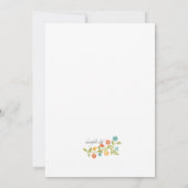 Tiny Flowers Foto geboorte aankondiging (Achterkant)