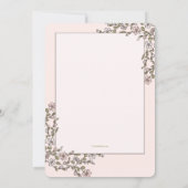 Tiny Flowers Foto geboorte aankondiging (Achterkant)