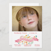 Tiny Flowers Fotouitnodiging Kaart (Voorkant / Achterkant)