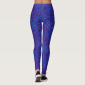 Tiny Flowers Pattern.Blue 02.b DPurple BG Leggings (Achterkant)