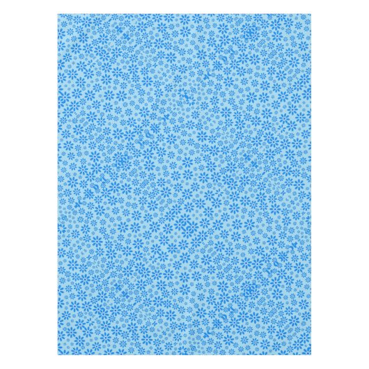 Tiny Flowers Pattern.Blue 02.b LBlue BG Tafelkleed (Voorkant)