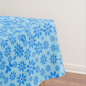 Tiny Flowers Pattern.Blue 02.b LBlue BG Tafelkleed (Voorbeeld)