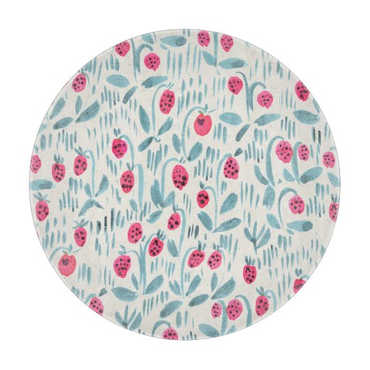 Tiny Flowers: Waterverf naadloos Snijplank (Voorkant)