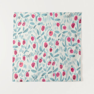 Tiny Flowers: Waterverf naadloos Wandkleed