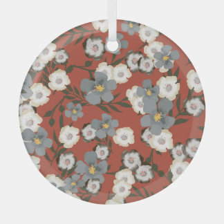 Tiny Flowers: Waterverf naadloze stijl Glas Ornament