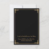 Tiny Gatsby Art Deco Bachelorette Party Invite Kaart (Achterkant)